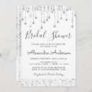 Search for silver white bridal shower invitations Modern