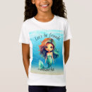 Search for mermaid girls tshirts Blue