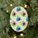 Search for butterflies christmas tree decorations Watercolor