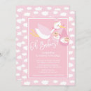 Search for stork baby girl shower invitations Cute