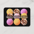 Search for flavours business cards Ice cream