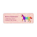 Search for pink horse return address labels Unicorn