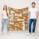 Search for teal and orange blankets Typography