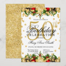 Search for holiday 50th birthday invitations Gold