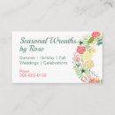 Search for wreath business cards Rustic