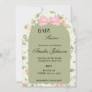 Search for green baby girl shower invitations Blush pink