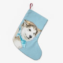 Search for siberian husky christmas stockings Puppy