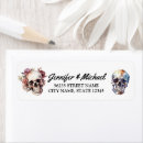 Search for skeleton wedding return address labels Spooky