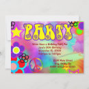Search for hippie birthday invitations Rainbow