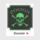 Search for halloween poison stickers Skull and crossbones