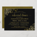 Search for black and gold rehearsal dinner invitations Formal