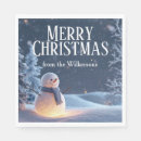 Search for snowman napkins Merry christmas