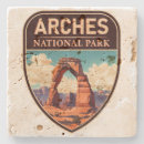 Search for delicate coasters Arches souvenir