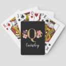 Search for initials playing cards Girly