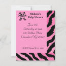 Search for zebra print baby shower invitations Pink