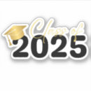 Search for black graduation hat stickers Gold