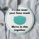 Search for face mask badges Social distancing