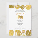 Search for monstera leaves baby shower invitations Tropical
