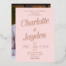 Search for gold foil pressed wedding invitations Modern