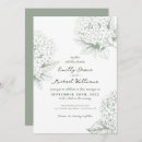 Search for green hydrangea wedding invitations Botanical