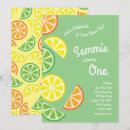 Search for fruit 1st birthday invitations Citrus