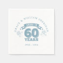 Search for 60th anniversary wedding napkins Vow renewal