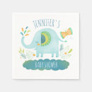 Search for blue elephant baby shower napkins Boy
