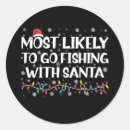 Search for funny fish stickers Santa