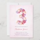 Search for 3 year old girl invitations Floral