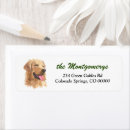 Search for golden retrievers return address labels Pet