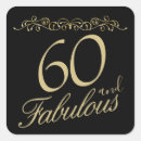 Search for elegant 60th birthday stickers Script