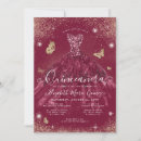 Search for burgundy gold red quinceanera invitations Quinceañera