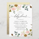 Search for elegant glitter baby shower invitations Flowers