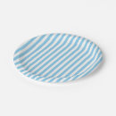Search for white and baby blue stripes paper plates Modern