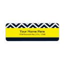 Search for navy and yellow return address labels Modern