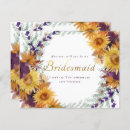 Search for sunflower bridesmaid cards Boho