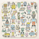 Search for character coasters Illustration