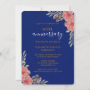 Search for blue gold 50th wedding anniversary invitations Watercolor flowers