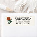 Search for orange flower return address labels Boho