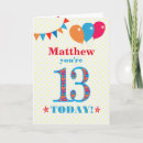 Search for 13th birthday cards Thirteenth