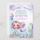 Search for mermaid 4th birthday invitations Under the sea