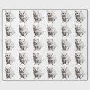 Search for white cat wrapping paper Illustration
