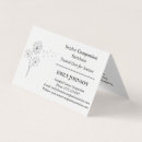 Search for caregiving business cards Black and white