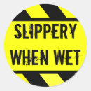 Search for yellow caution stickers Danger