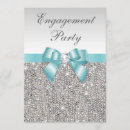 Search for turquoise engagement party invitations Fancy sophisticated elegance