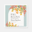 Search for fall in love napkins Greenery
