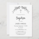 Search for black and white christening invitations Minimalist