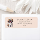 Search for brown white dog return address labels Puppy