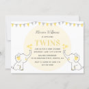 Search for twin elephant baby shower invitations Modern