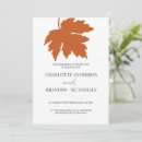 Search for maple wedding invitations Autumn
